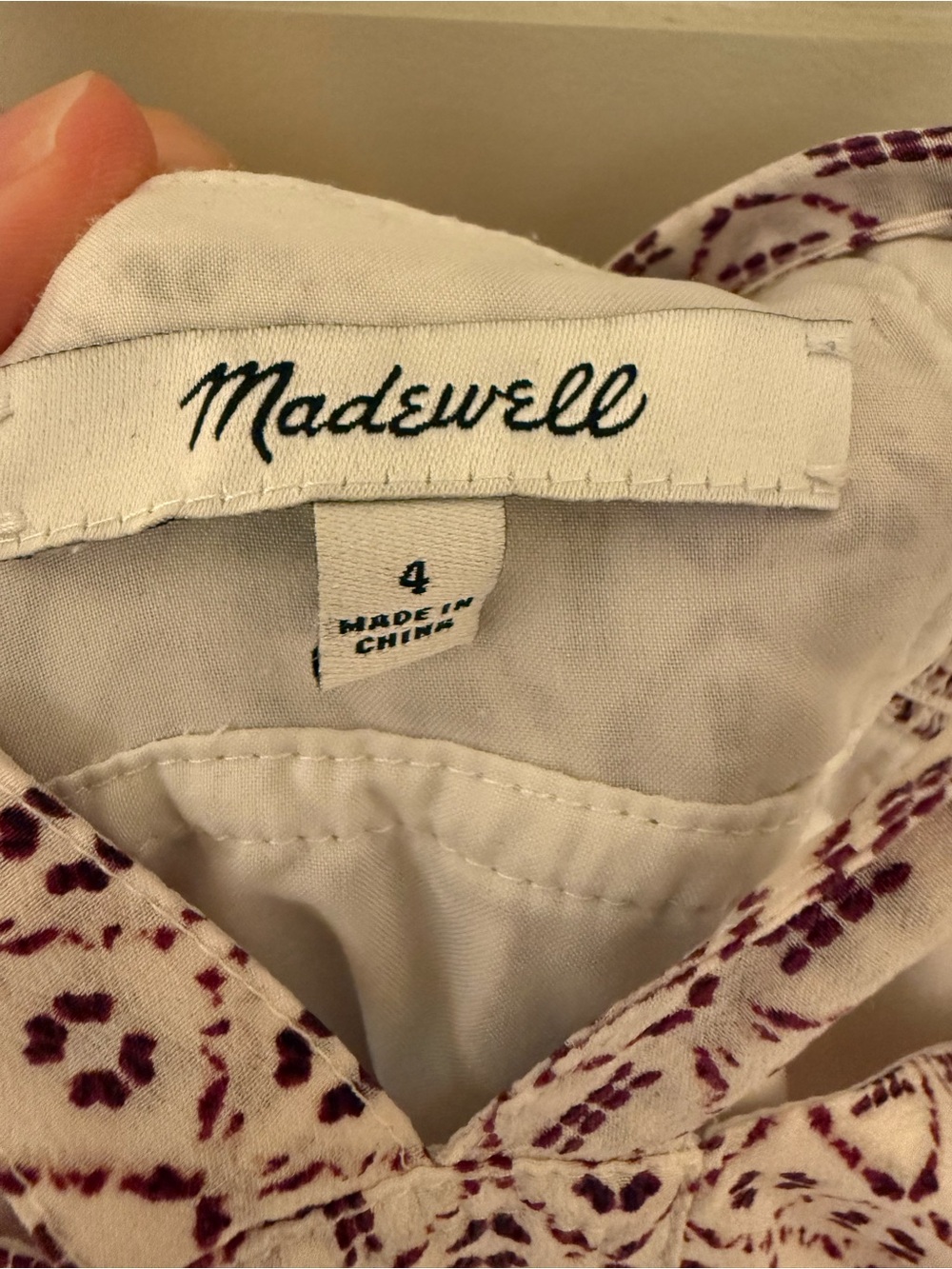 Madewell Echo Grid Silk Convertible Halter Mini Dress wedding guest pink cream 4 - Picture 5 of 7